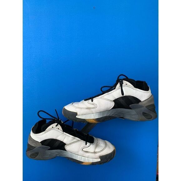 Adidas Mens Leather Streetball Shoes White/Grey Sz 12 - Picture 2 of 6